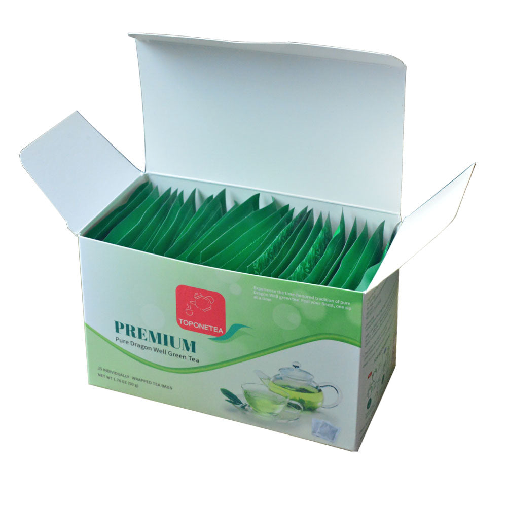 2024 Pre-Qingming Dragon Well Green Tea - 25 Tea Bags - Basic Grade - Originating from Hangzhou, Ming Qian Longjing Cha