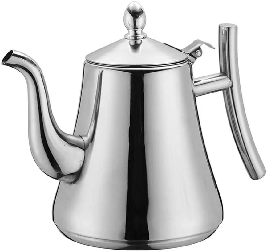 TOPONE 50oz 1500ml Stainless Steel Teapot with Infuser Gold Dishwash