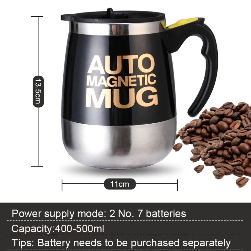 Lazy Electric Stainless Steel Self Mixing Cup Magnetic Stirring Coffee